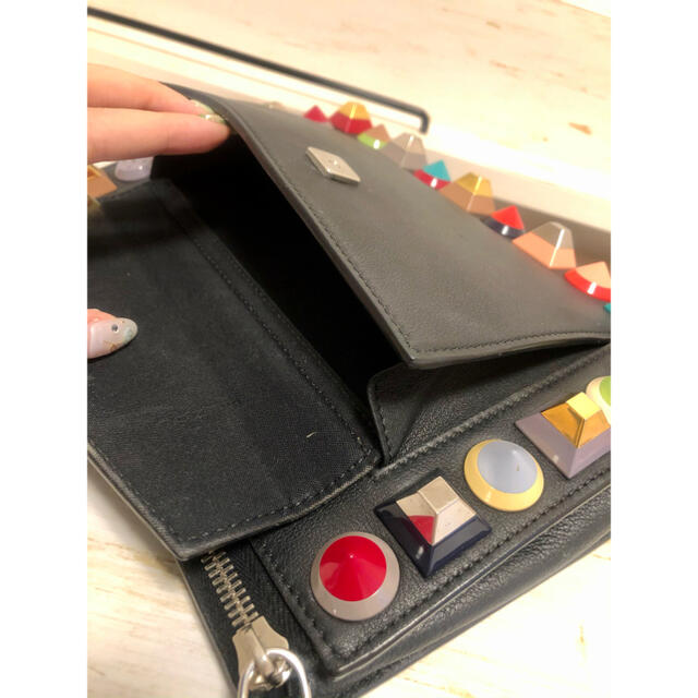 FENDI♡スタッズ クラッチショルダー 黒