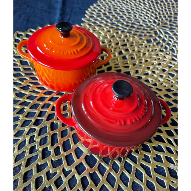 LE CREUSET(ルクルーゼ)のルクルーゼ ミニココット 2個セット インテリア/住まい/日用品のキッチン/食器(食器)の商品写真