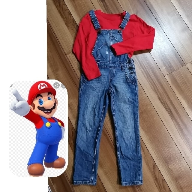 GAP Kids(ギャップキッズ)のキッズ マリオコスプレ キッズ/ベビー/マタニティのキッズ服男の子用(90cm~)(パンツ/スパッツ)の商品写真