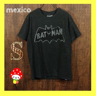 オールドネイビー(Old Navy)のメキシコ製 Tシャツ バットマン  黒 S 霜降りブラック OLD NAVY(Tシャツ/カットソー(半袖/袖なし))