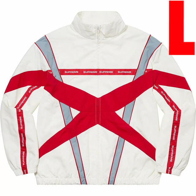 21SS Supreme Cross Paneled Track Jacket