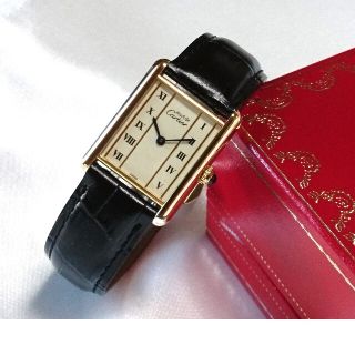 カルティエ(Cartier)の☆美品☆ カルティエ マストタンク ヴェルメイユ LM クオーツ / 腕時計(腕時計(アナログ))