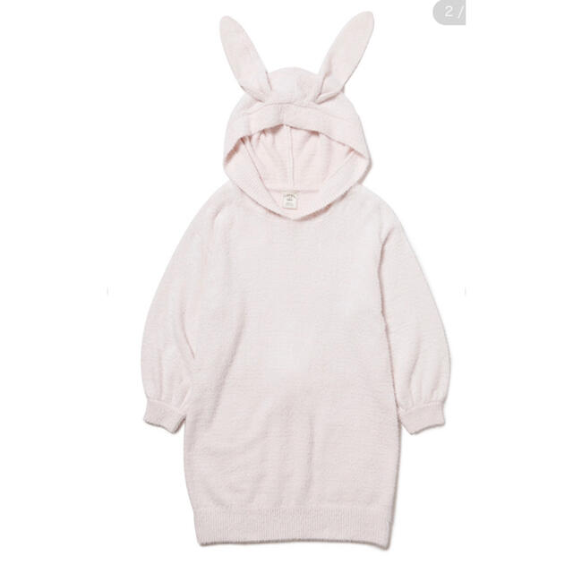 (新品】gelato pique ♥︎ピンク♥︎BUNNYモコフードドレス