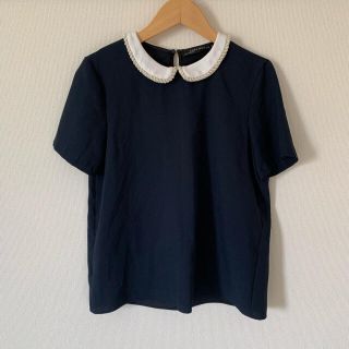 ザラ(ZARA)のZARA  襟付き　ブラウス(シャツ/ブラウス(半袖/袖なし))