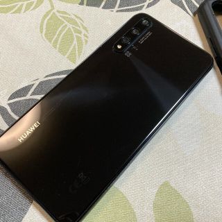 ファーウェイ(HUAWEI)のHuawei SIMフリーnova 5T ブラック 8GB 128GB 楽天対応(スマートフォン本体)