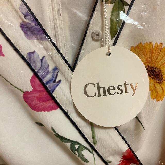 Chesty(チェスティ)のチェスティ　今季カシュクールプリント　ワンピース　新品 レディースのワンピース(ひざ丈ワンピース)の商品写真