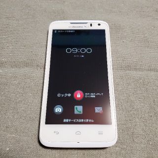 エヌティティドコモ(NTTdocomo)のドコモ with series Ascend HW-01E　ホワイト　スマホ本体(スマートフォン本体)