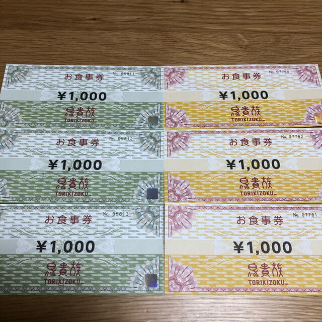 鳥貴族　6000円分　株主優待