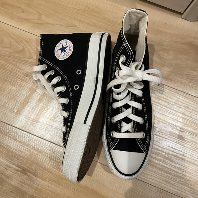 converse ハイカット キナリ&黒  23cm  2足セット 1