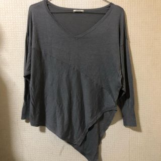 マウジー(moussy)のMOUSSY◆Vネックアシメヘム薄手ニット(ニット/セーター)