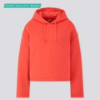 ユニクロ(UNIQLO)のドライソフトスウェットプルパーカ(長袖) Red ユニクロ(パーカー)