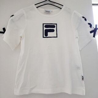 フィラ(FILA)の断捨離中 FILA Tシャツ 袖リボン 120 ホワイト(Tシャツ/カットソー)