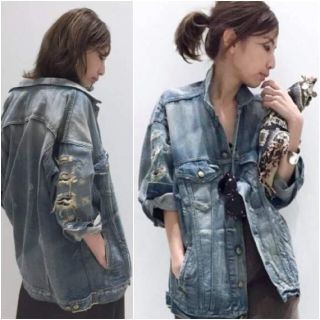 アパルトモンドゥーズィエムクラス(L'Appartement DEUXIEME CLASSE)のアパルトモン R13 OVERSIZE DENIM ジャケット オーバーサイズ(Gジャン/デニムジャケット)