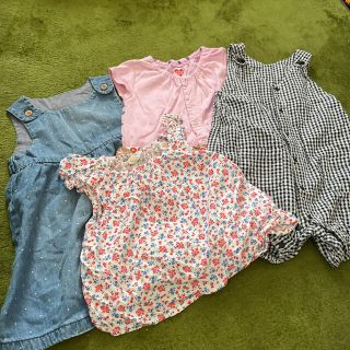 アカチャンホンポ(アカチャンホンポ)の値下げしました！女の子　ワンピース　ロンパース　トップス　4点まとめ売り(ロンパース)