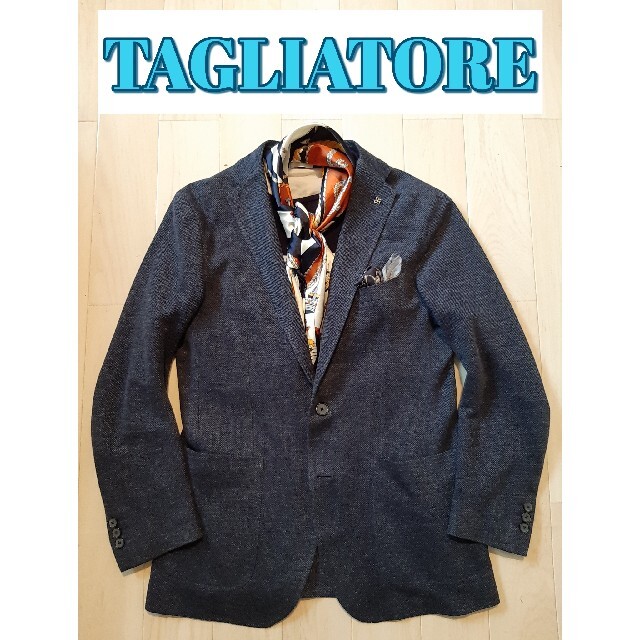 BEAMS(ビームス)の【TAGLIATORE】タリアトーレ　ネイビー　ジャケット　メランジ　デニム調 メンズのジャケット/アウター(テーラードジャケット)の商品写真