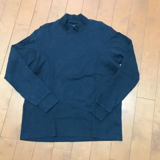 ユニクロ(UNIQLO)のロンT カットソー　UNIQLO 黒　L ソフトタッチハイネックT(Tシャツ/カットソー(七分/長袖))