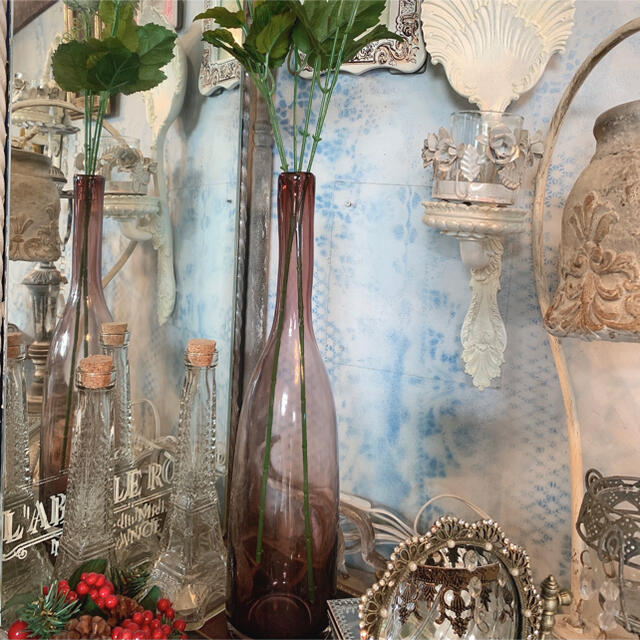 アンティークな部屋/ フラワーベース/ 一輪挿し/ Glass /花器  インテリア/住まい/日用品のインテリア小物(花瓶)の商品写真