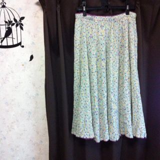 ツモリチサト(TSUMORI CHISATO)のツモリチサト 小花柄 コットンスカート(ロングスカート)