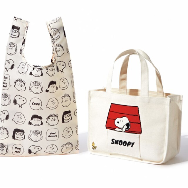 SNOOPY(スヌーピー)のsweet付録スヌーピートートとエコバック レディースのバッグ(エコバッグ)の商品写真