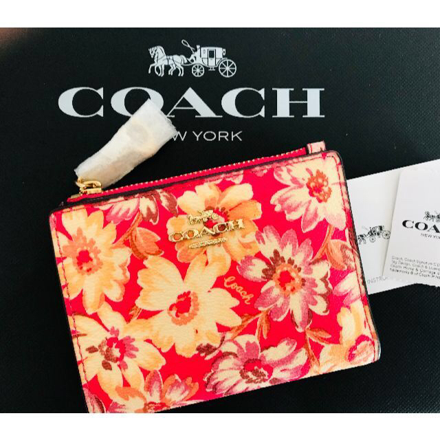 特価!!! COACH 花柄折り財布　デイジー