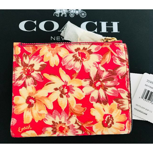 財布特価!!! COACH 花柄折り財布　デイジー