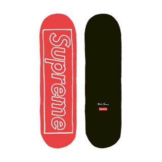 シュプリーム(Supreme)のSupreme KAWS chalk logo skateboard 赤(スケートボード)