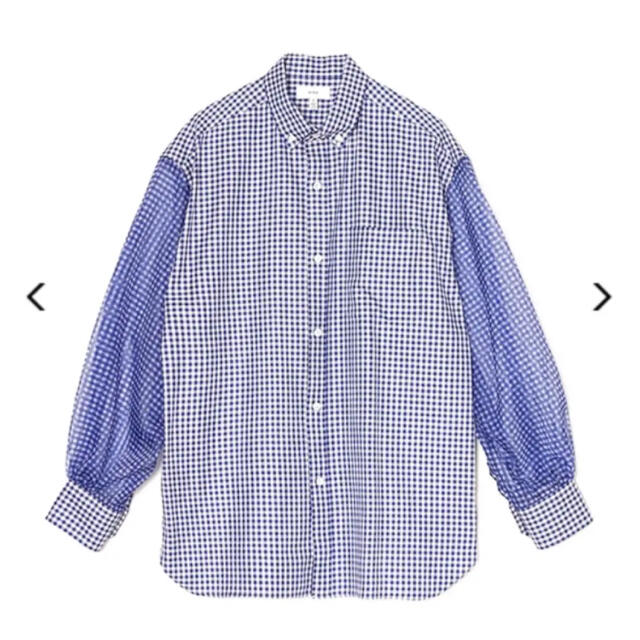 HYKE CHECKED SHEER SLEEVE SHIRT  新品レディース