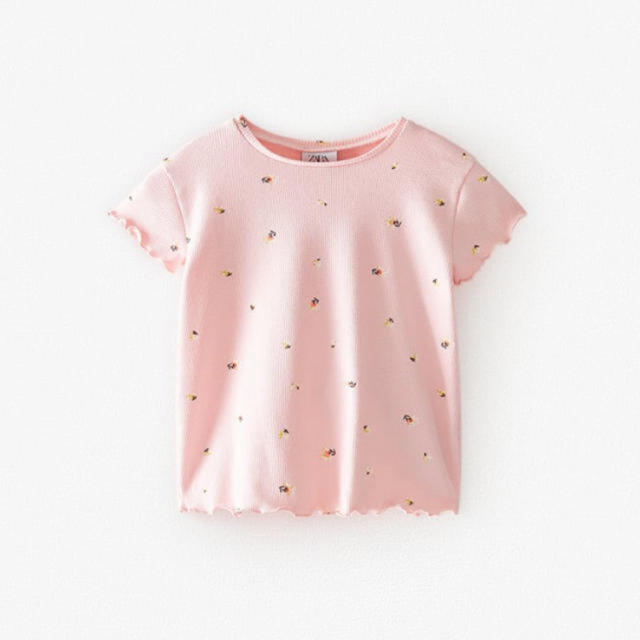 ZARA KIDS(ザラキッズ)の新品未使用✳︎zara baby 刺繍入りTシャツ　80cm キッズ/ベビー/マタニティのベビー服(~85cm)(Ｔシャツ)の商品写真