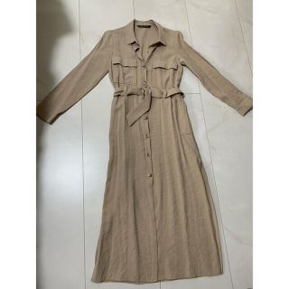 ザラ(ZARA)の最終価格☆ ZARA ロング　2way トレンチコート　シャツ ワンピ☆未使用(トレンチコート)