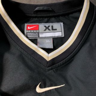 希少 古着 Nike Purdue 刺繍ロゴ カレッジ ナイロンプルオーバー