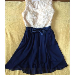 dressline シフォンスカートワンピドレス(ミニドレス)