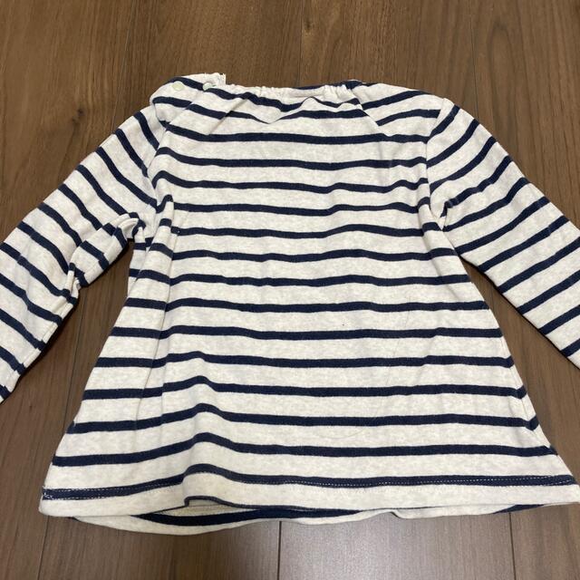 キムラタン(キムラタン)のボーダー　長袖カットソー　ロンT 95 nicorito キッズ/ベビー/マタニティのキッズ服女の子用(90cm~)(Tシャツ/カットソー)の商品写真