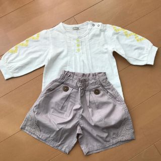 ラグマート(RAG MART)の春　カットソー　ショートパンツセット　95(Tシャツ/カットソー)