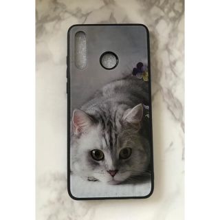 ファーウェイ(HUAWEI)の可愛いねこちゃん☆背面9Hガラスケース HUAWEI P30Lite 萌猫(Androidケース)