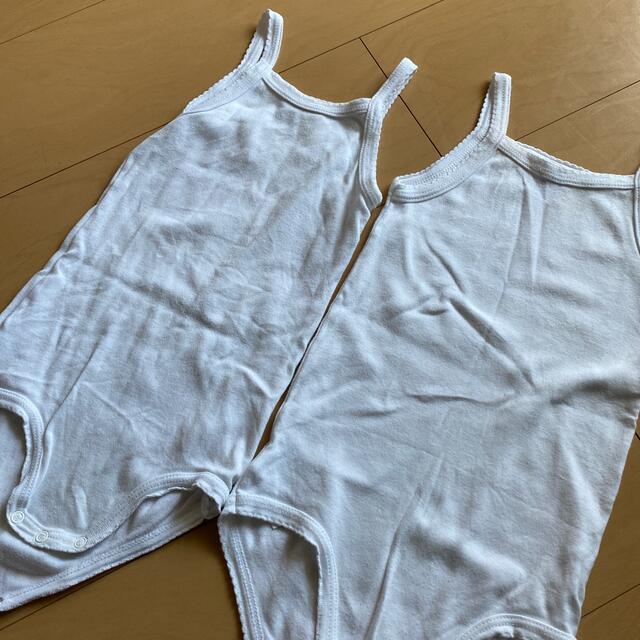 PETIT BATEAU(プチバトー)のプチバトー＊キャミロンパース2枚セット＊24m キッズ/ベビー/マタニティのベビー服(~85cm)(ロンパース)の商品写真