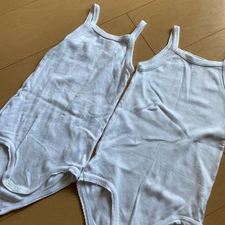 プチバトー(PETIT BATEAU)のプチバトー＊キャミロンパース2枚セット＊24m(ロンパース)