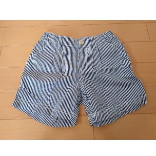 エイチアンドエム(H&M)の最終値下【ほぼ未使用】☆H＆M　ストライプ柄ショートパンツ　女の子110cm☆(パンツ/スパッツ)