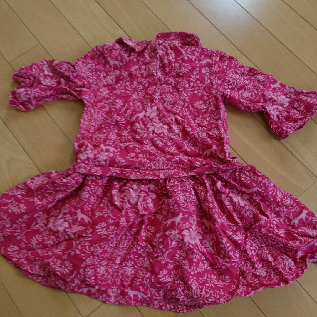 babyGAP(ベビーギャップ)の100 GAP キツネ柄ワンピース キッズ/ベビー/マタニティのキッズ服女の子用(90cm~)(ワンピース)の商品写真