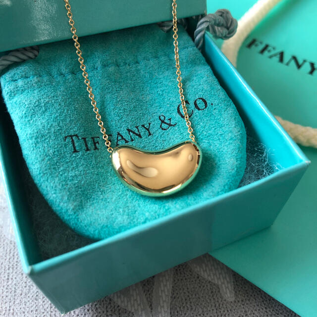 半額SALE★ Tiffany & Co. - 超美品　TIFFANY&Co ティファニー　K18 ビーンズ　ネックレス ネックレス