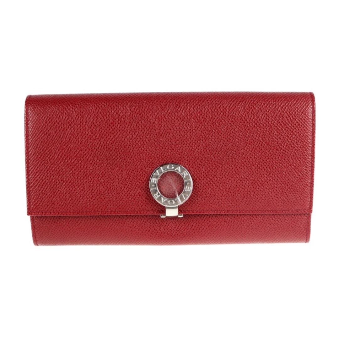 BVLGARI ブルガリ ロゴクリップ ブルガリ ブルガリ 長財布 30414 レザー   レッド   2つ折り 【本物保証】