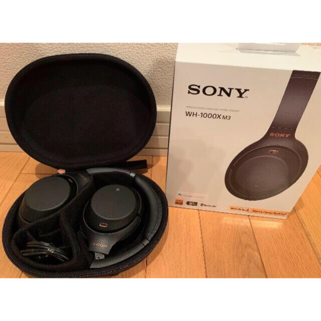 SONY(ソニー)のSONY WH-1000XM3 ブラック スマホ/家電/カメラのオーディオ機器(ヘッドフォン/イヤフォン)の商品写真