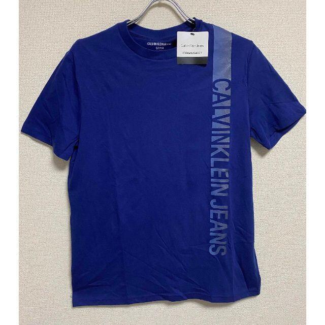 Calvin Klein(カルバンクライン)の新品 M ★ CK カルバンクライン ジーンズ Tシャツ US-S ネイビー メンズのトップス(Tシャツ/カットソー(半袖/袖なし))の商品写真