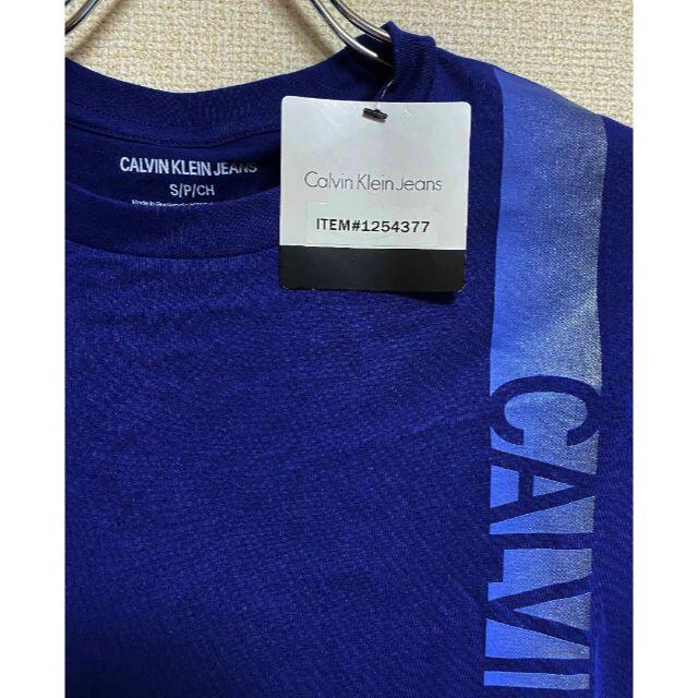 Calvin Klein(カルバンクライン)の新品 M ★ CK カルバンクライン ジーンズ Tシャツ US-S ネイビー メンズのトップス(Tシャツ/カットソー(半袖/袖なし))の商品写真