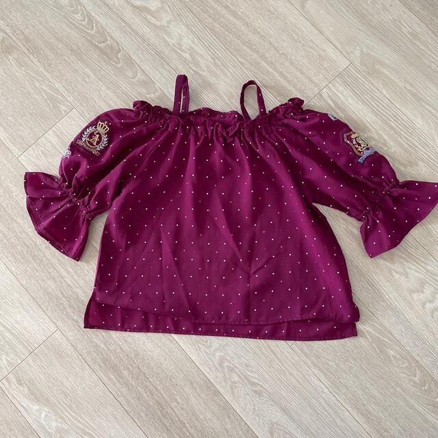 ANNA SUI mini(アナスイミニ)のANNA SUI 子供用　オフショルダーブラウス キッズ/ベビー/マタニティのキッズ服女の子用(90cm~)(ブラウス)の商品写真