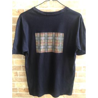 バーバリーブラックレーベル(BURBERRY BLACK LABEL)のバーバリー　ブラックレーベル　Tシャツ　ノバチェック　ネイビー　 ロゴTシャツ(Tシャツ/カットソー(半袖/袖なし))