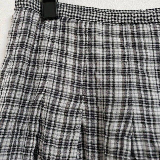 Sensounico(センソユニコ)のUSED センソユニコ チェック柄ニット切替の個性的キュートな膝下丈スカート レディースのスカート(ひざ丈スカート)の商品写真