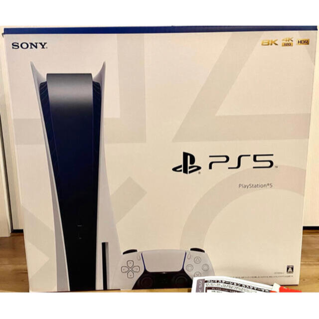 PlayStation(プレイステーション)のPS5 本体 新品 エンタメ/ホビーのゲームソフト/ゲーム機本体(家庭用ゲーム機本体)の商品写真