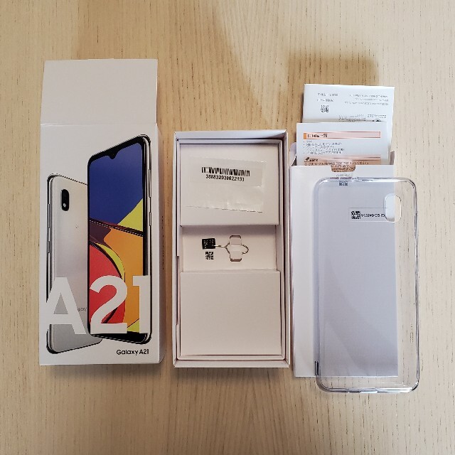 新品 GALAXY a21 64G ホワイト simフリー