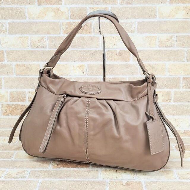 ランセル LANCEL ☆ レザー セミ ショルダーバッグ ベージュ B5OK