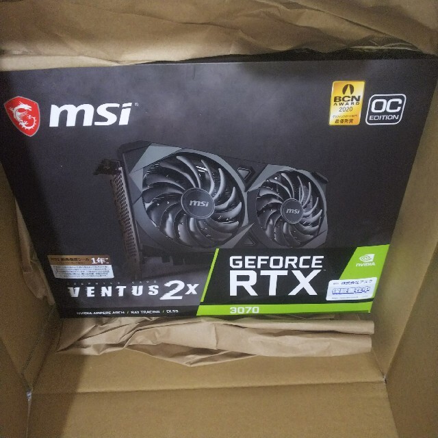 豪華 MSI GeForce グラボ OC 2X VENTUS 3070 RTX PCパーツ - www